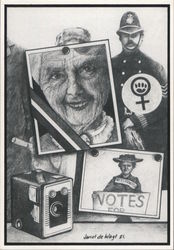 Suffragette - Janet de Wagt 1981 Art Postcard Postcard Postcard