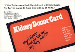 Kidney Donor Card Postcard