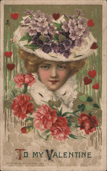 To My Valentine Women Samuel L. Schmucker Postcard