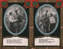 Set of 2 German WWI Soldier/Romance Cards World War I Postcard Postcard Postcard