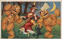 The Witch's Dance Halloween Postcard Postcard Postcard