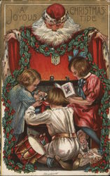 A joyous christmas tide Children Postcard Postcard Postcard