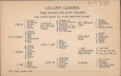 Legaspi Garden Correspondence Card (Choose Your Message) Postcard