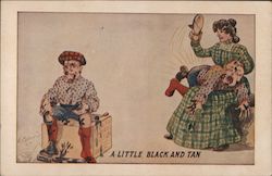 A Little Black and Tan - Spanking a Child Postcard Postcard Postcard