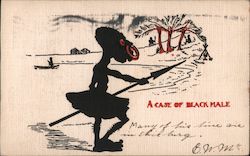 A Case of Black Male Postcard