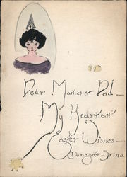 Dear Mother & Dad, My Heartiest Easter Wishes -Daughter Brina Hand Drawn Other Ephemera Ephemera Ephemera