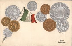 Mexico coins Postcard