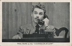 Paul Muni as the "COUNSELOR-AT-LAW" Postcard