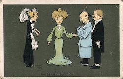 The Servant Question: Woman with Three Servants Postcard