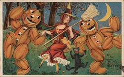 The Witch's Dance Halloween Postcard Postcard Postcard