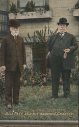 Bill Taft and His Brother Charlie Presidents Postcard Postcard Postcard