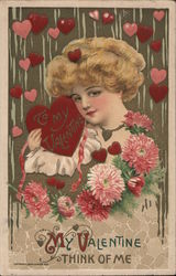 My Valentine Think of Me Postcard