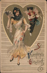 St. Valentine's Greeting Women Samuel L. Schmucker Postcard Postcard Postcard