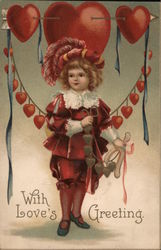 With Love's Greeting Children Ellen Clapsaddle Postcard Postcard Postcard