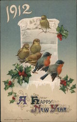 1912 A Happy New Year Postcard