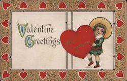 Valentine Greetings All Yours Postcard