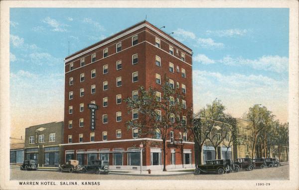 Warren Hotel Salina, KS Postcard