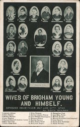 Wives of Brigham Young and Himself Salt Lake City, UT Postcard Postcard Postcard