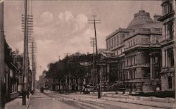 Notre Dame Street, Montreal Court House on the Right Postcard