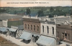 View Northeast from Opera House Fort Recovery, OH Postcard Postcard Postcard