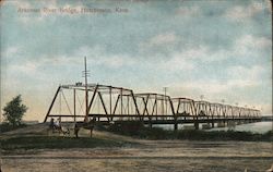 Arkansas River Bridge Postcard