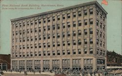 Exterior of First National Bank Building Hutchinson, KS Postcard Postcard Postcard