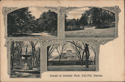 Scenes In Oakdale Park Postcard