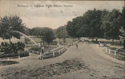 Entrance to Oakdale Park Salina, KS Postcard Postcard Postcard