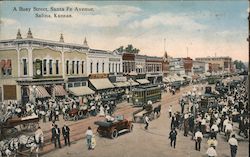 A Busy Street, Santa Fe Avenue Postcard