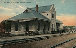 Mo. Pac. R.R. Depot Salina, KS Postcard Postcard Postcard