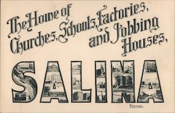 The Home of Churches, Schools, Factories and Jobbing Houses Postcard