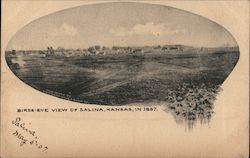 Birds-Eye View in 1867 Postcard