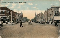 Looking West on Iron Avenue Postcard