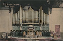 First M.E. Church Pipe Organ Salina, KS Postcard Postcard Postcard