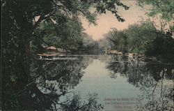 Scene on the Smoky Hill River near Entrance of Oakdale Park Salina, KS Postcard Postcard Postcard