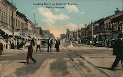 Looking North on Santa Fe Avenue Postcard