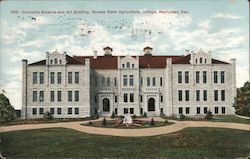 Domestic Science and Art Building, Kansas State Agricultural College Postcard