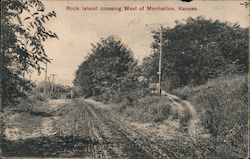 Rock Island Crossing West Of Manhatten Postcard