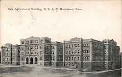 New Agricultural Building, K.S.A.C. Postcard