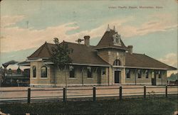 Union Pacific Depot Manhattan, KS Postcard Postcard Postcard