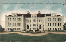 Domestic Science and Art Building, Kansas Agricultural College Postcard