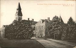 Northeast View Of Main Building and Walks, K.S.A.C. Postcard