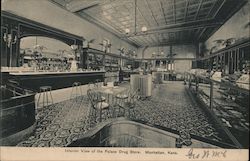 Interior View of the Palace Drug Store Manhattan, KS Postcard Postcard Postcard