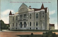 Agricultural Hall, Kansas State Agricultural College Manhattan, KS Postcard Postcard Postcard