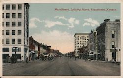 Main Street, Looking North Postcard