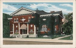 Exterior View of City Library Postcard