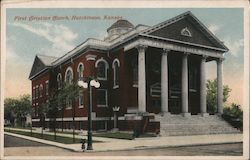 First Christian Church Hutchinson, KS Postcard Postcard Postcard