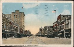 Main Street, Looking South Postcard