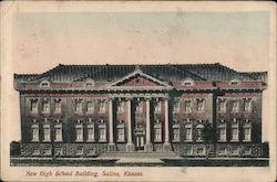 New High School Building Postcard