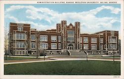 Administration Building, Kansas Wesleyan University Postcard